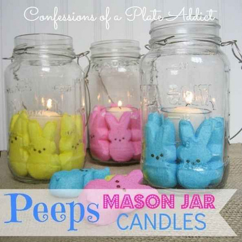 idées de Pâques en pot Mason wooloo