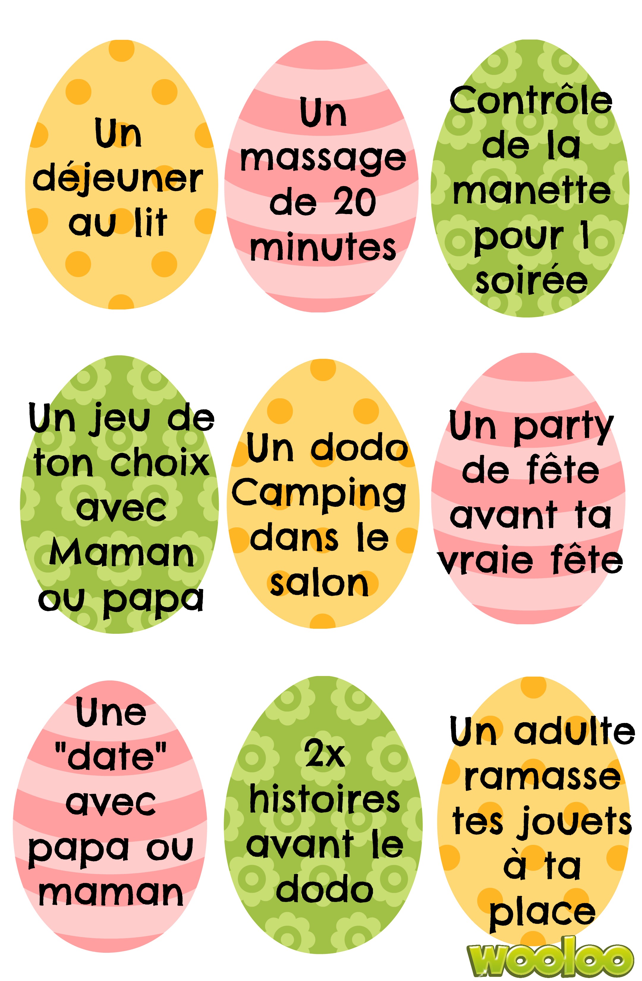 coupons de pâques wooloo