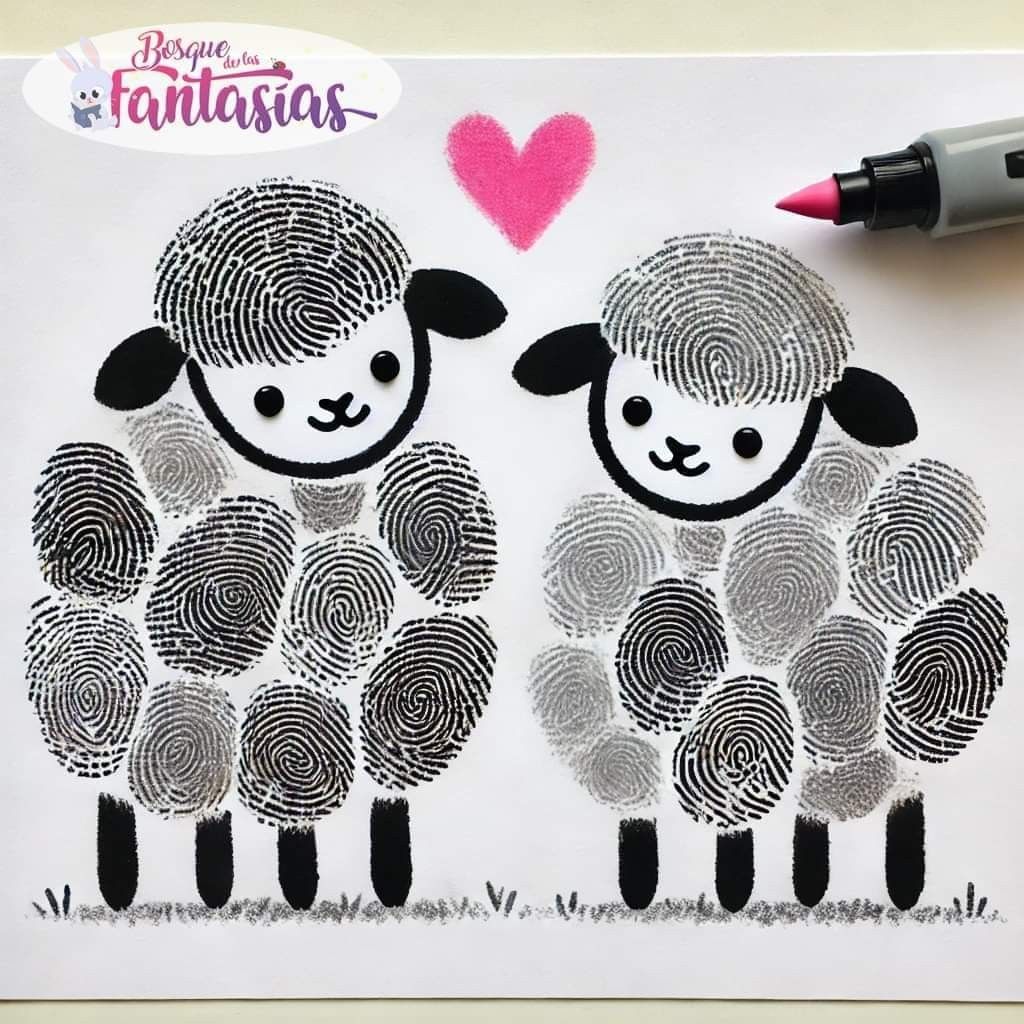 Les agneaux frisés (empreintes de doigts)
