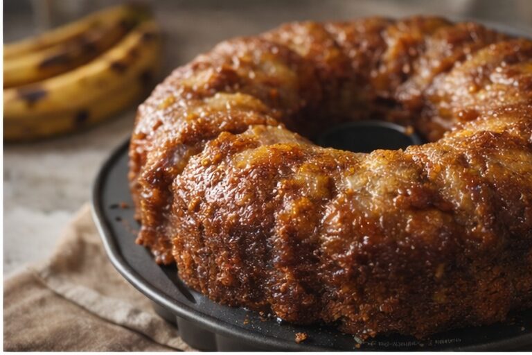 zoom sur la recette de gâteau aux bananes en bunt-wooloo