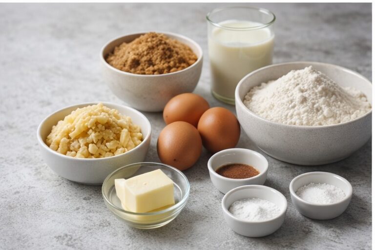 ingrédients pour gâteau aux bananes en bunt-wooloo