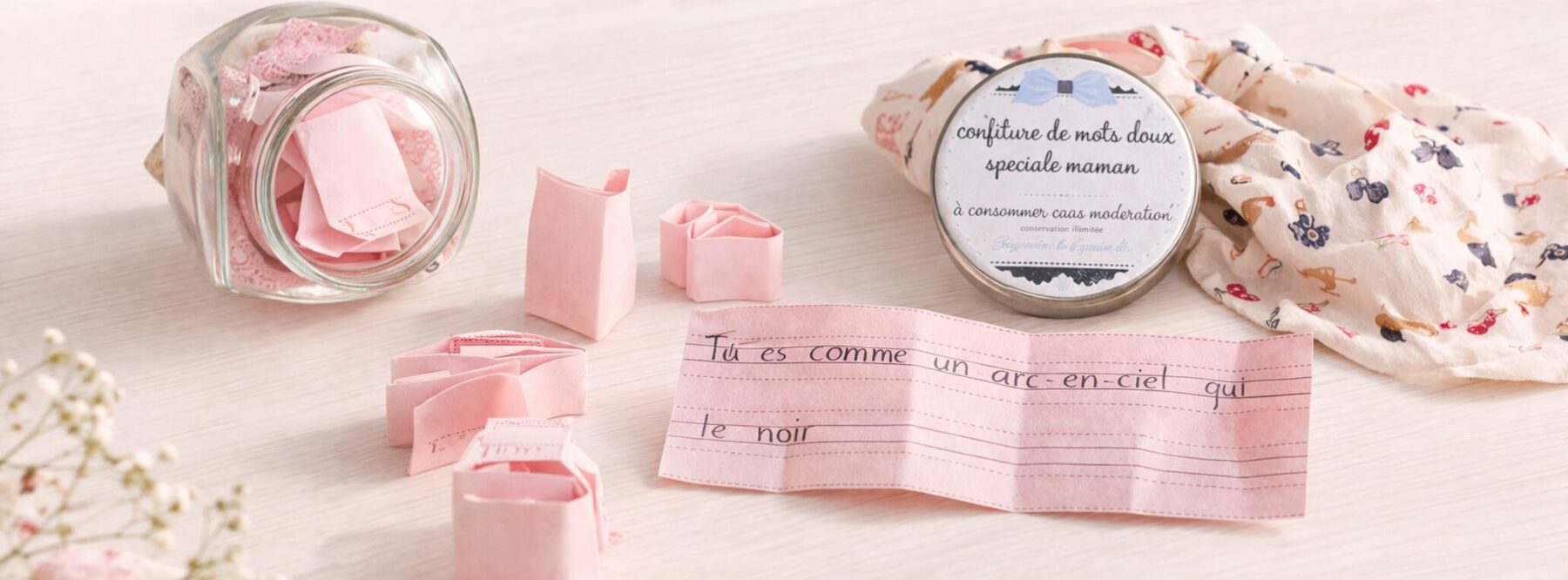 bricolage pour enfants d'un pot de confiture à mots doux-maman- fête des mères-wooloo