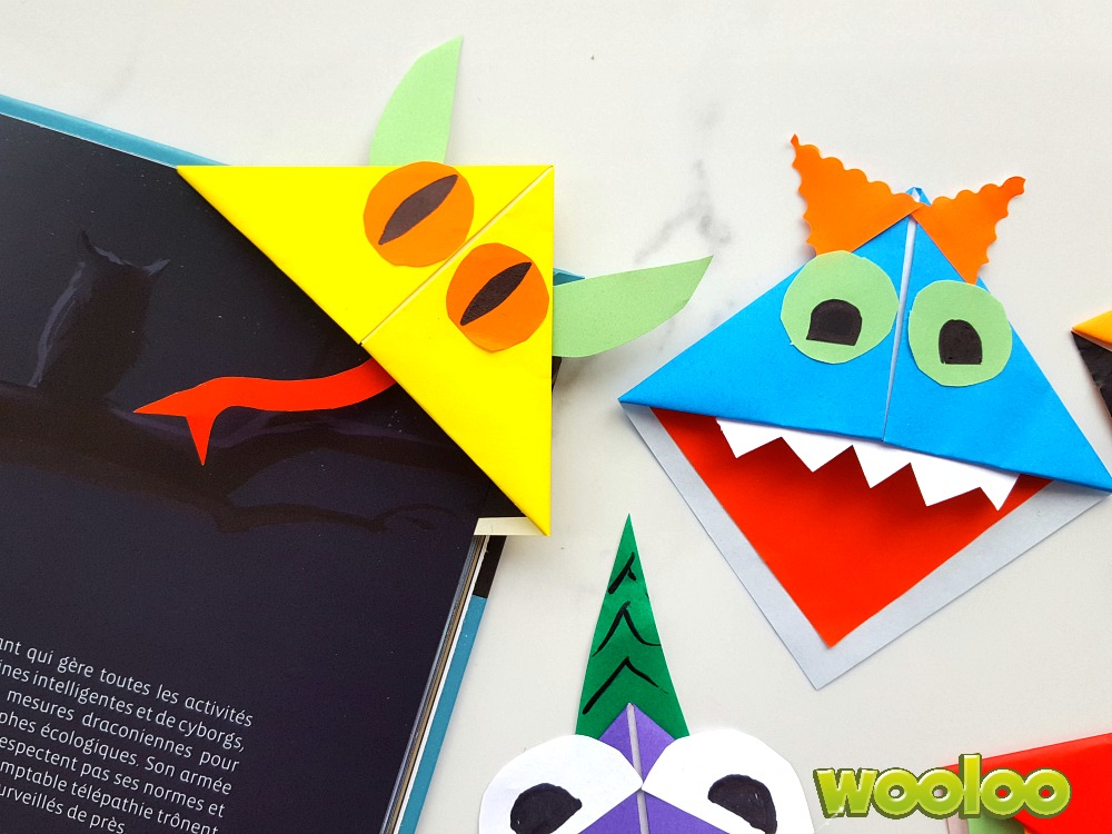 Signets origami en forme de monstre Wooloo