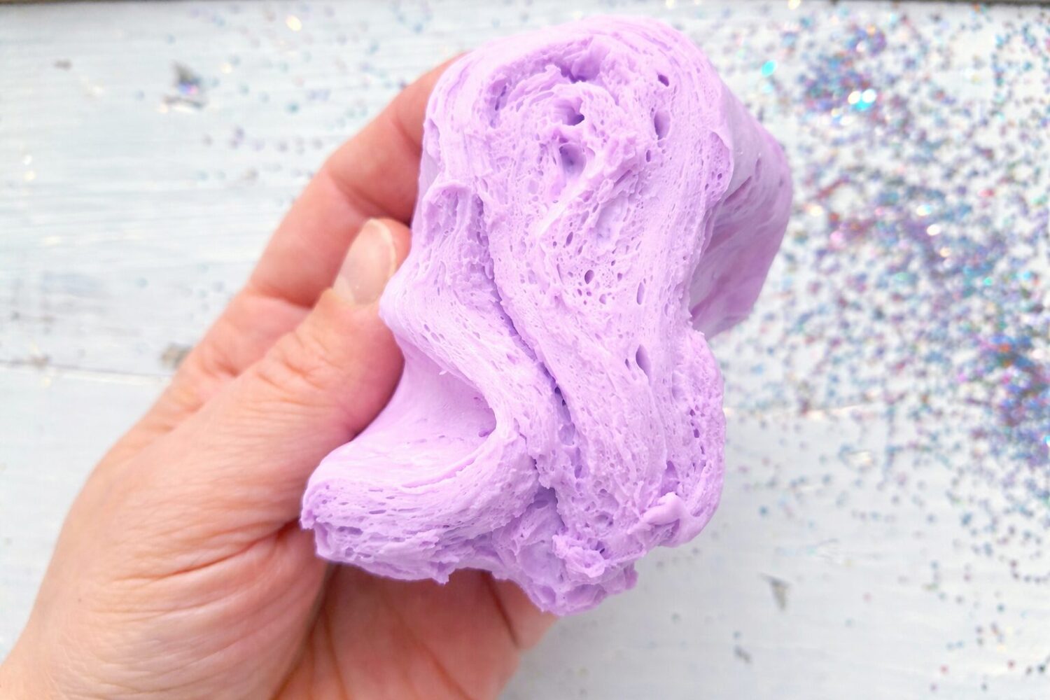 Vue de l'intérieur de la glu aérienne (fluffy slime)