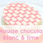 Mousse au chocolat blanc et lime en forme d'oeuf de Pâques avec coulis aux fraises wooloo