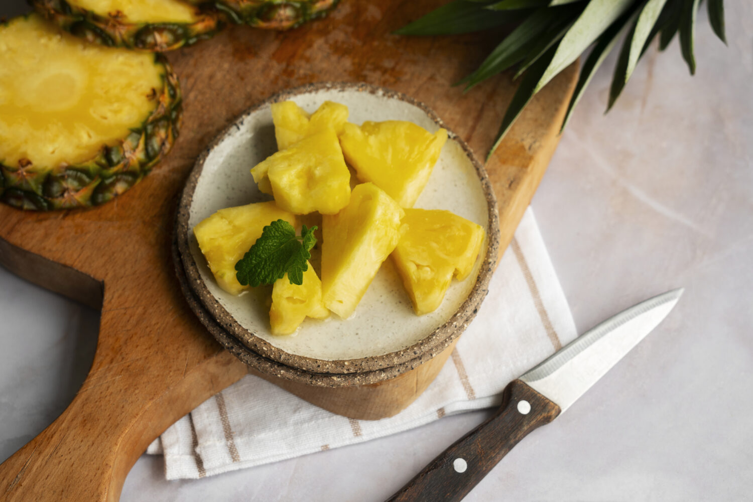 Ananas en morceaux pour garniture gâteau des anges aux ananas-boite-wooloo