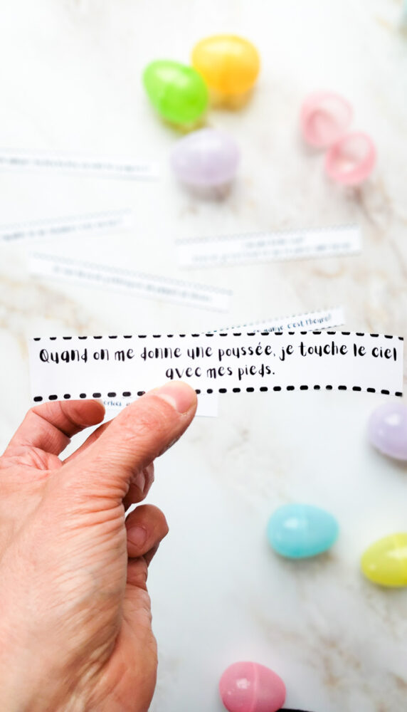 indice imprimé pour la chasse aux cocos de pâques extérieur du blogue wooloo