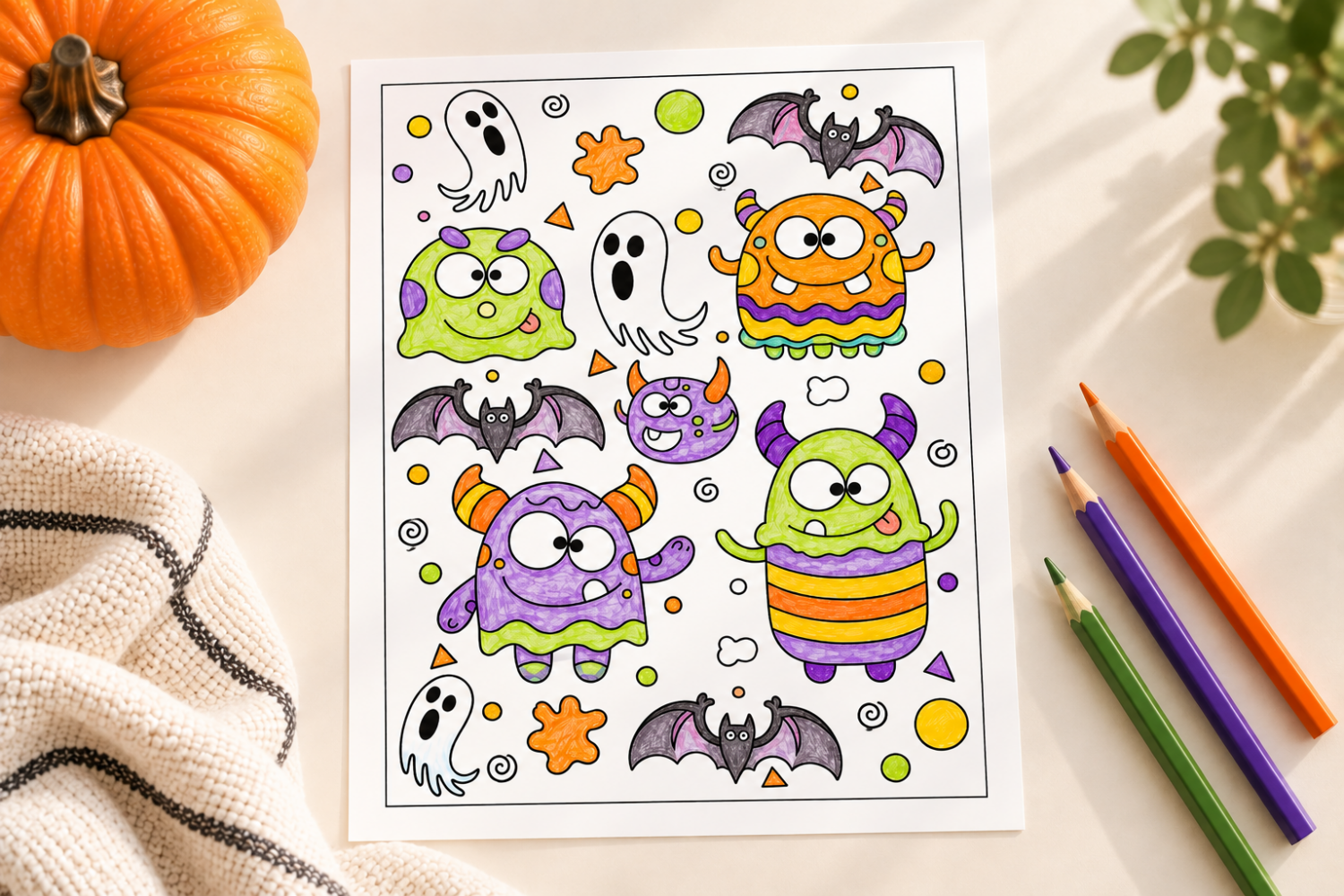 dessin de monstres pour halloween a telecharger gratuitement-wooloo