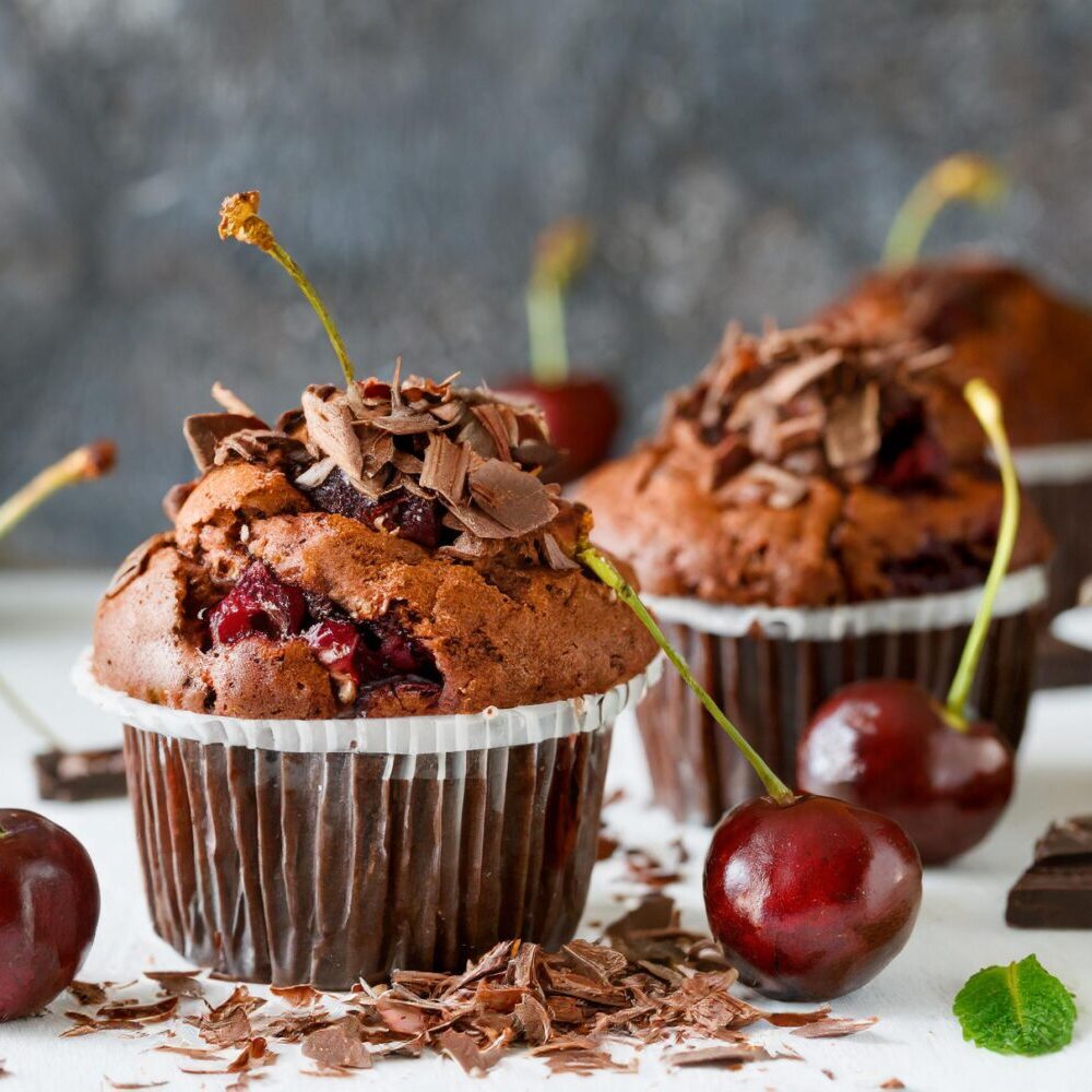 muffins chocolat et cerises façon forêt noire-wooloo
